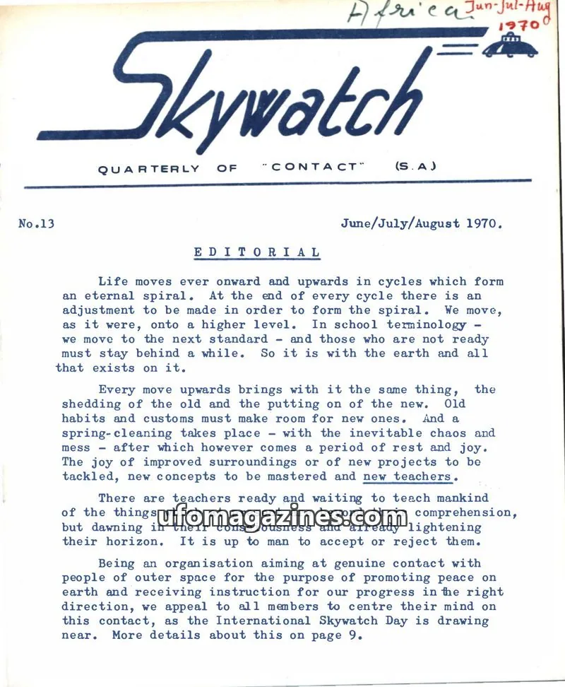 Cover of Skywatch (Contact) issue 13: Skywatch