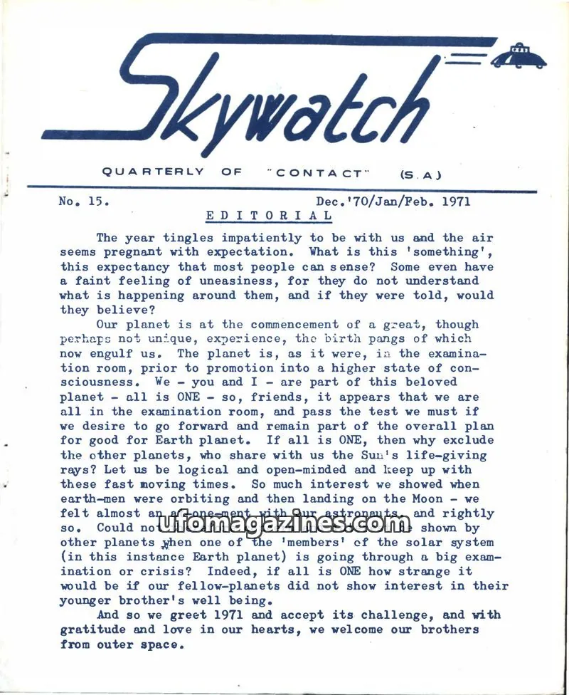 Cover of Skywatch (Contact) issue 15: Skywatch