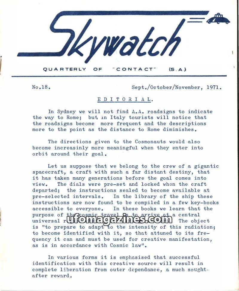 Cover of Skywatch (Contact) issue 18: Skywatch