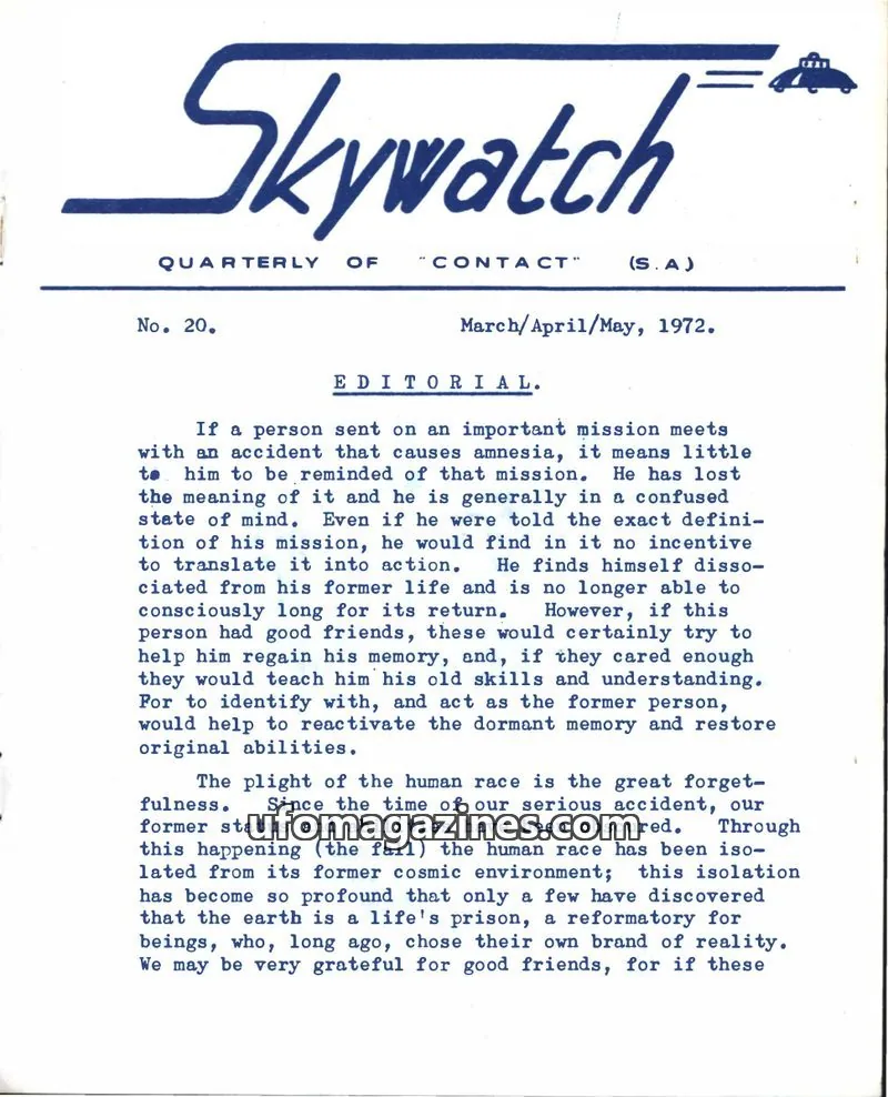 Cover of Skywatch (Contact) issue No. 20: Skywatch