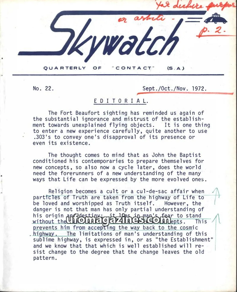 Cover of Skywatch (Contact) issue No. 22: Skywatch