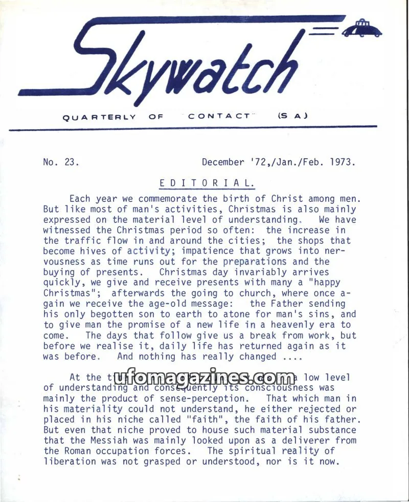 Cover of Skywatch (Contact) issue 23: Skywatch