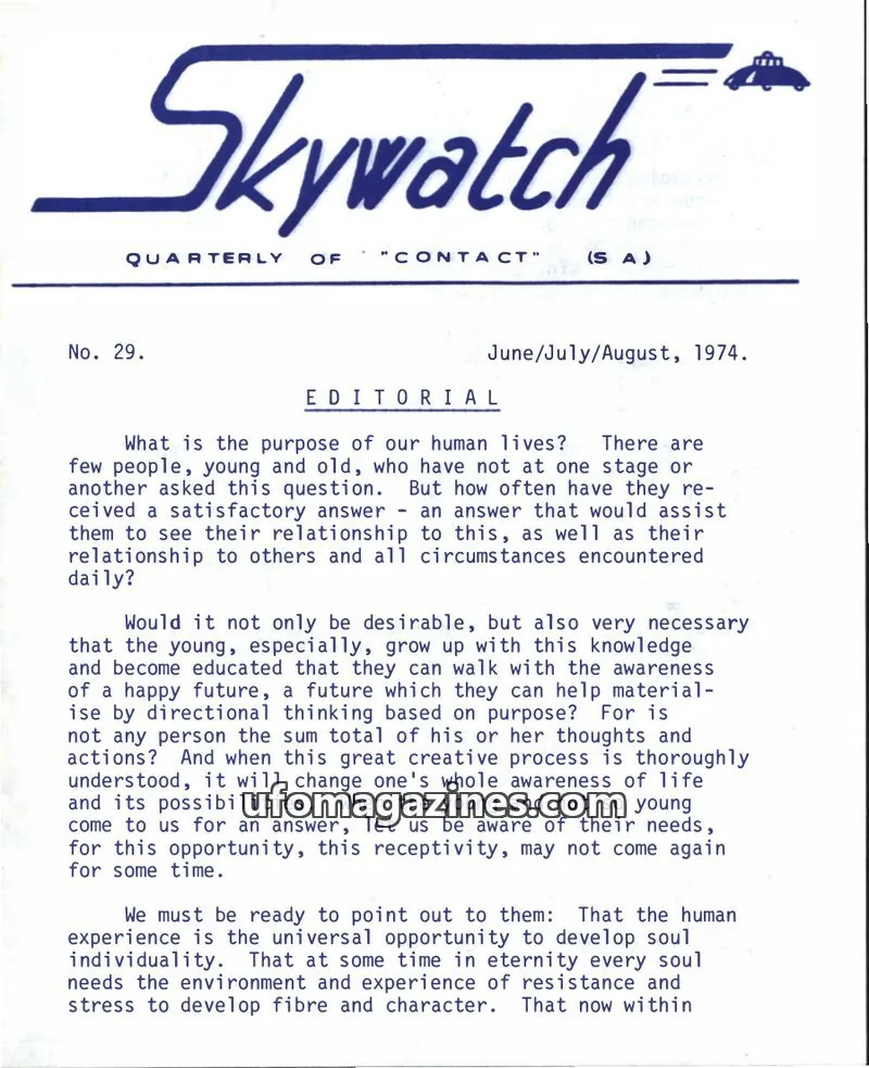 Cover of CONTACT issue 29: Skywatch