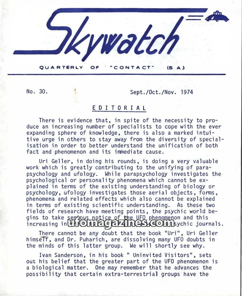 Cover of Skywatch (Contact) issue 30: Skywatch