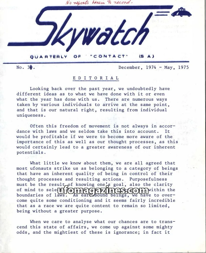 Cover of Skywatch (Contact) issue 30: Skywatch