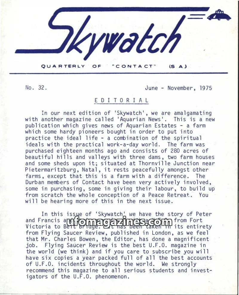 Cover of Skywatch (Contact) issue No. 32: Skywatch