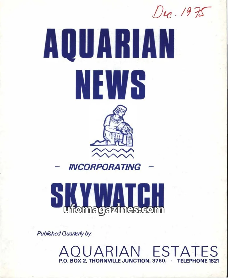 Cover of Skywatch (Contact) issue 1: AQUARIAN NEWS