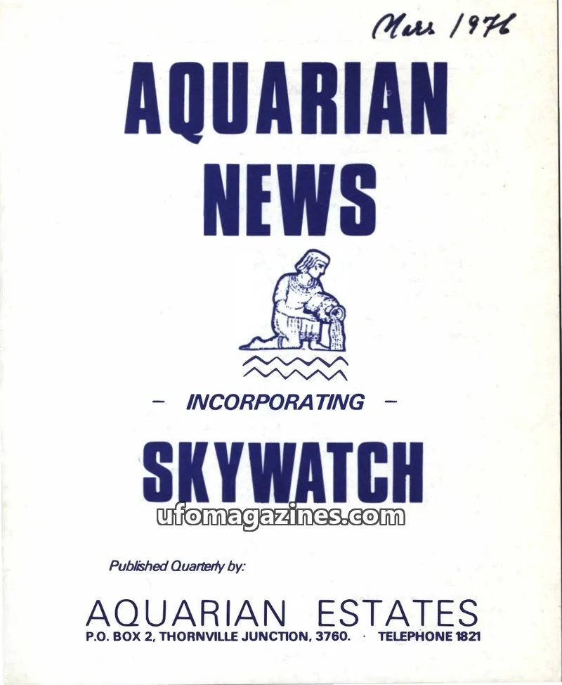 Cover of Skywatch (Contact) issue No. 2: AQUARIAN NEWS