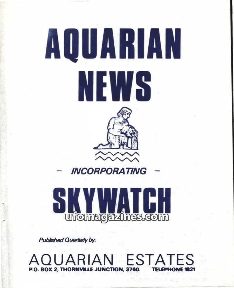 Cover of Skywatch (Contact) issue 37: AQUARIAN NEWS INCORPORATING SKYWATCH
