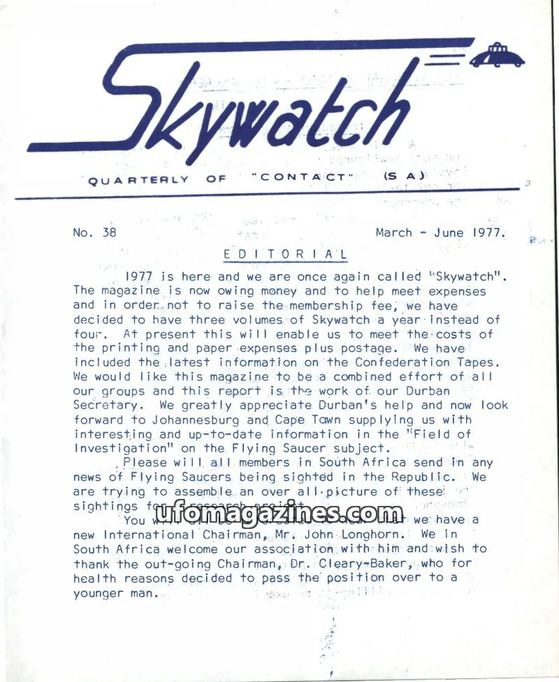 Cover of Skywatch (Contact) issue 38: Skywatch