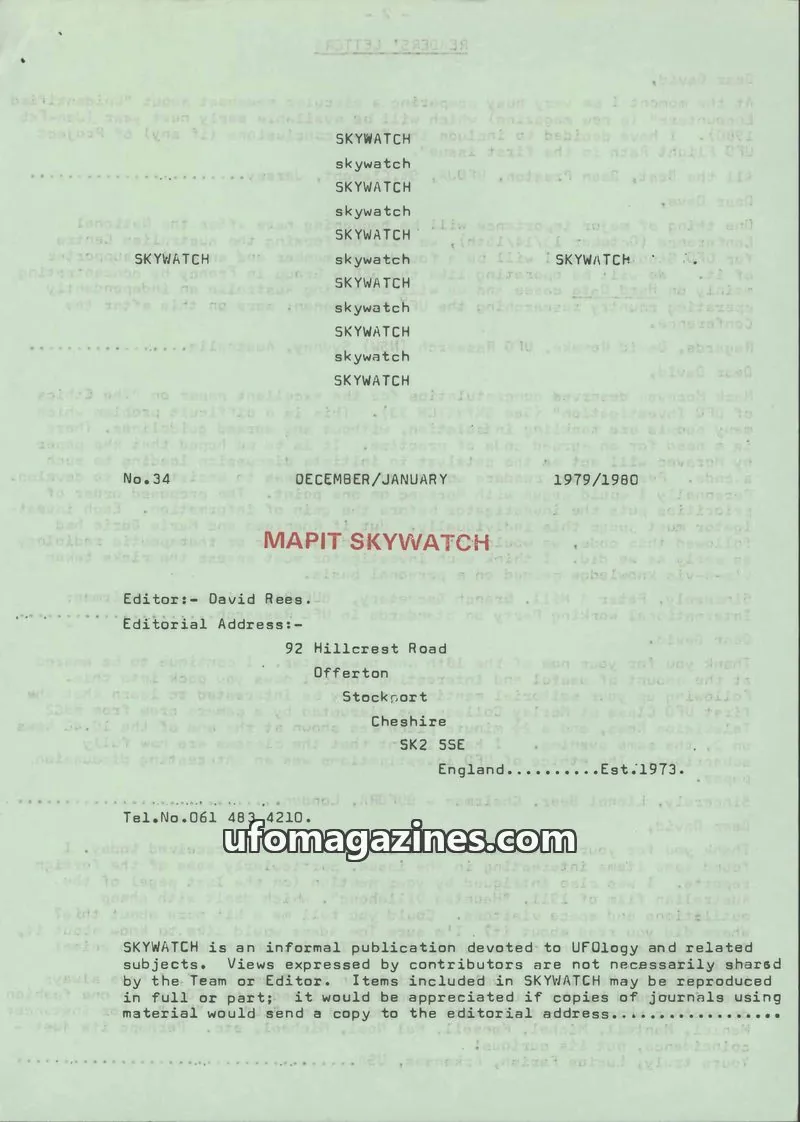 Cover of MAPIT issue No.34: SKYWATCH