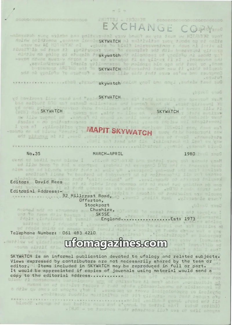 Cover of Skywatch (MAPIT) issue 35: SKYWATCH