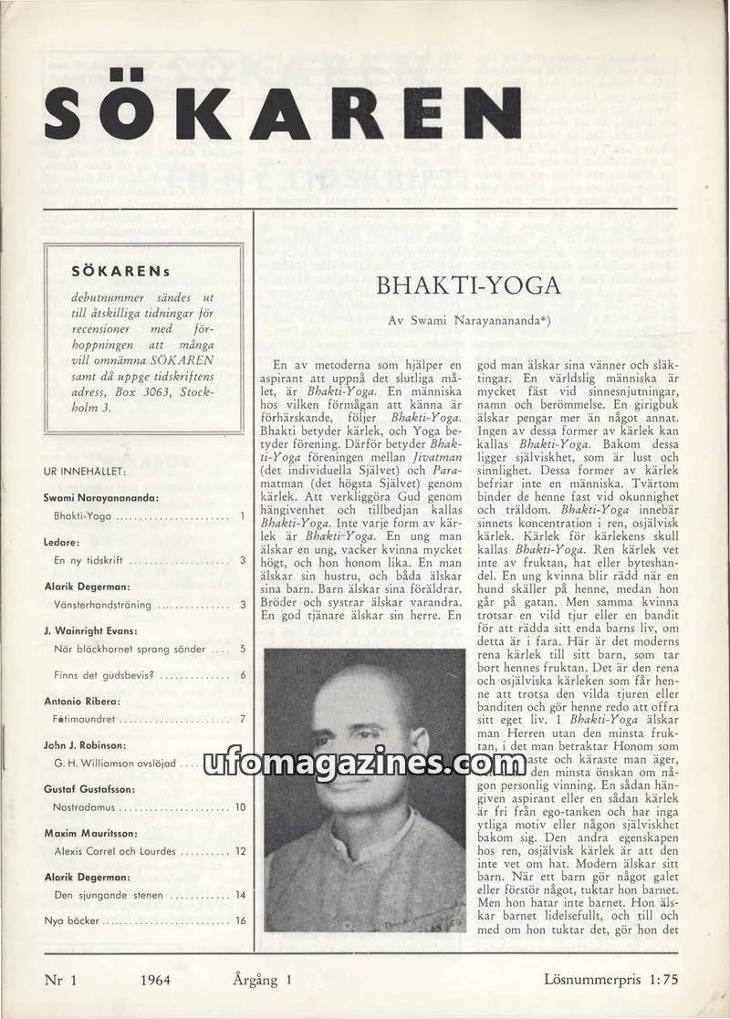 Cover of Sokaren issue 1: SÖKAREN