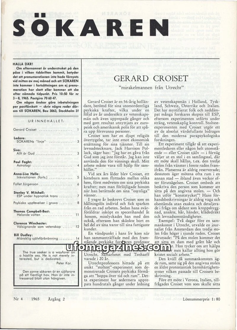 Cover of Sokaren issue 4: SÖKAREN