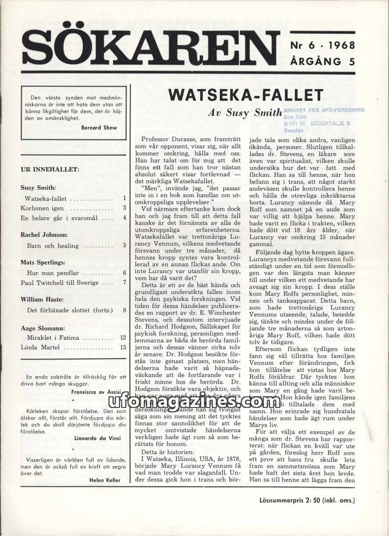 Cover of Sokaren issue 6: SÖKAREN