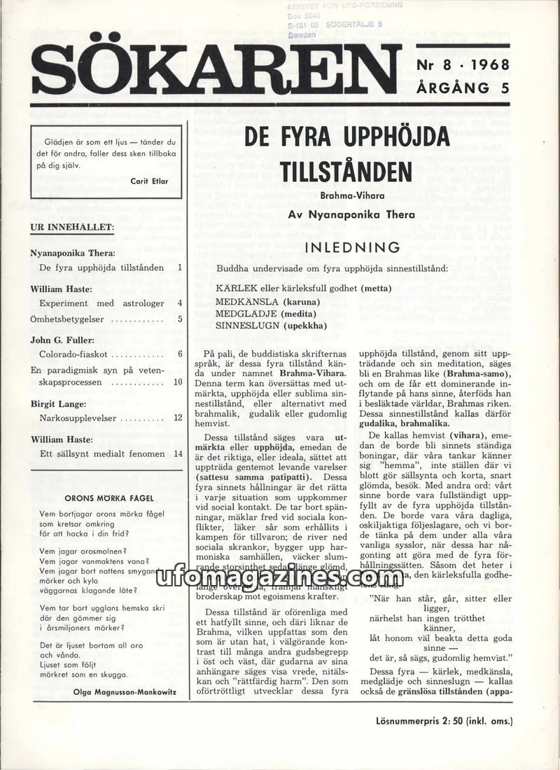 Cover of Sokaren issue 8: SÖKAREN