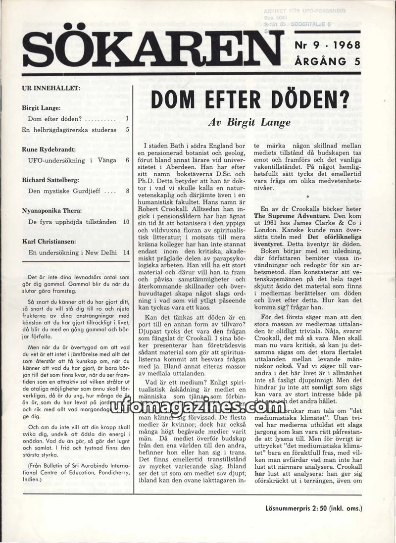 Cover of Sokaren issue 9: SÖKAREN