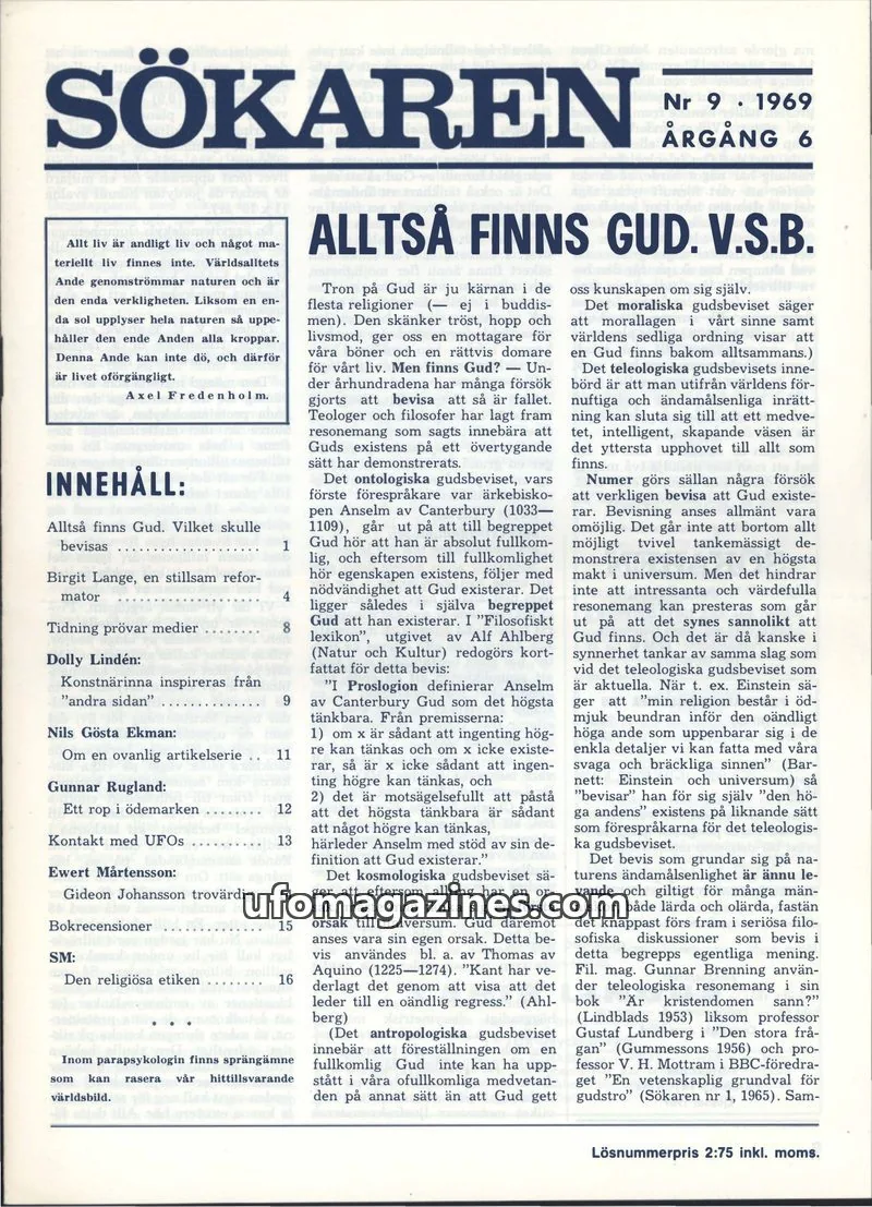 Cover of Sokaren issue 9: SÖKAREN