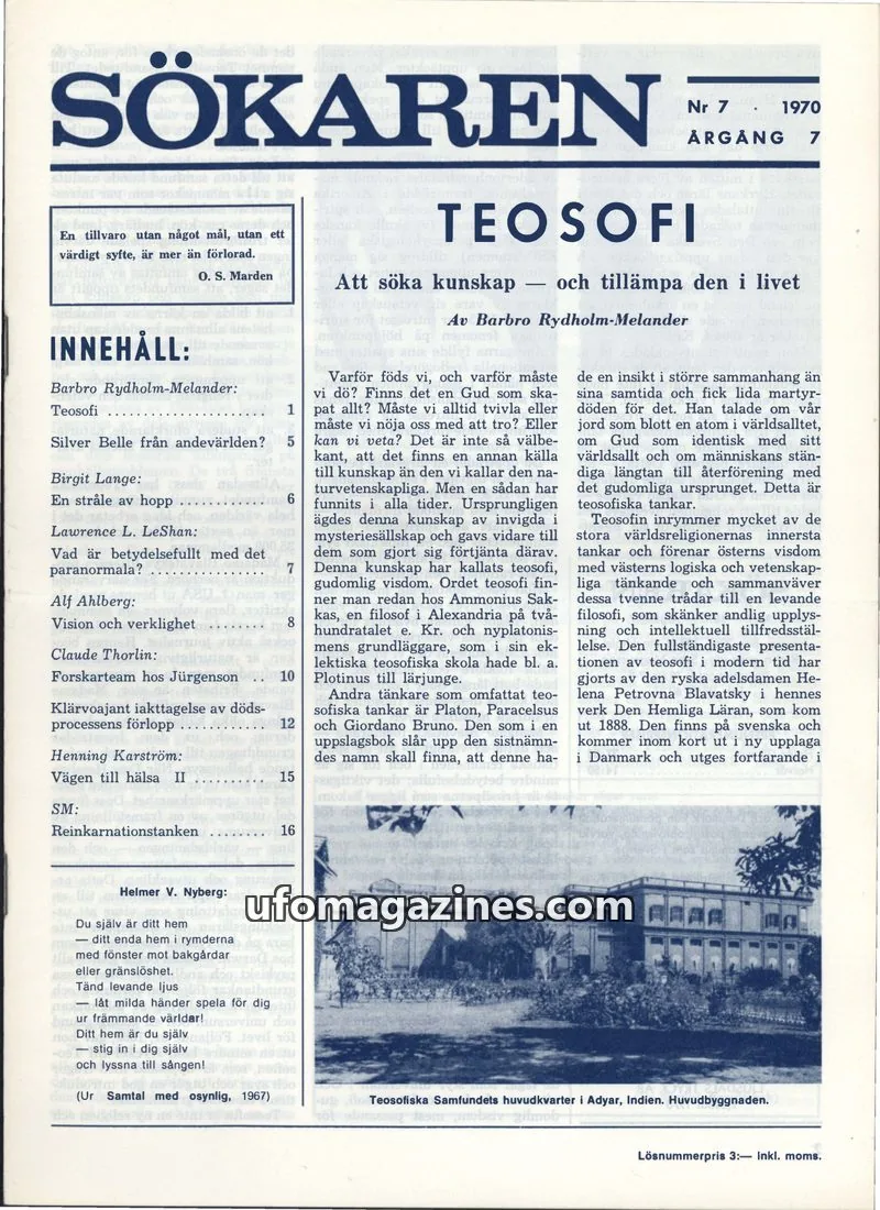 Cover of Sokaren issue 7: SÖKAREN