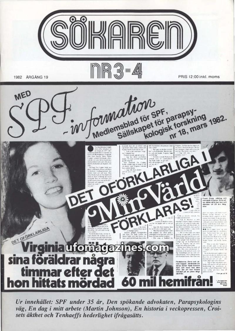 Cover of SPF issue NR 3-4: SÖKAREN