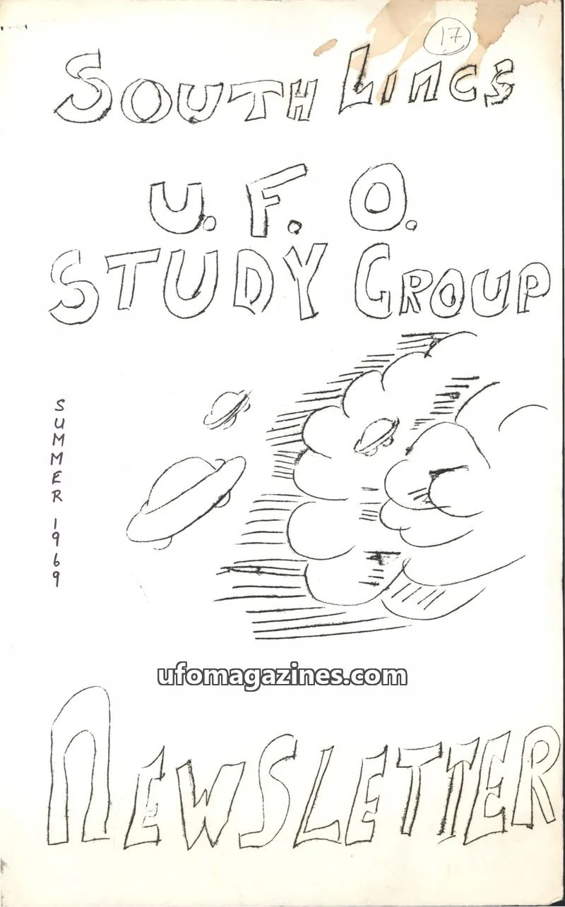 Cover of South Lincs UFO Study Group issue 17: SOUTH LINCS U.F.O. STUDY GROUP NEWSLETTER