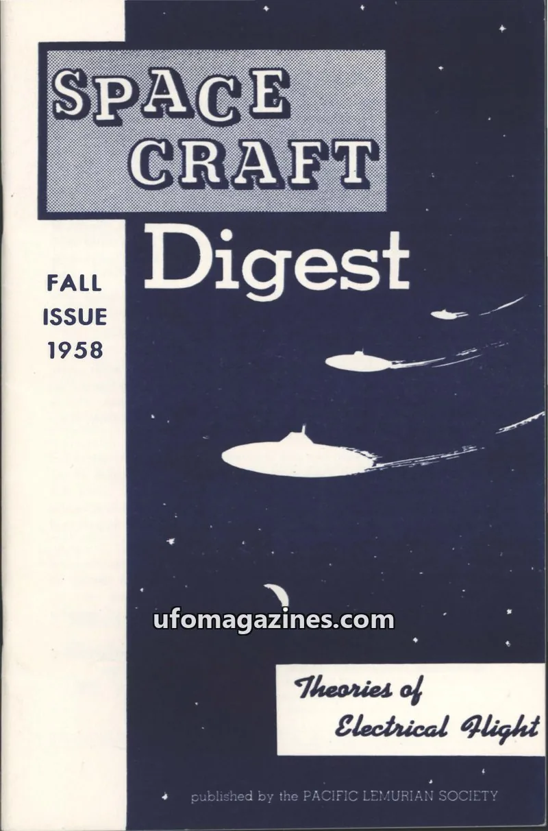 Cover of PACIFIC LEMURIAN SOCIETY issue FALL ISSUE 1958: SPACE CRAFT Digest