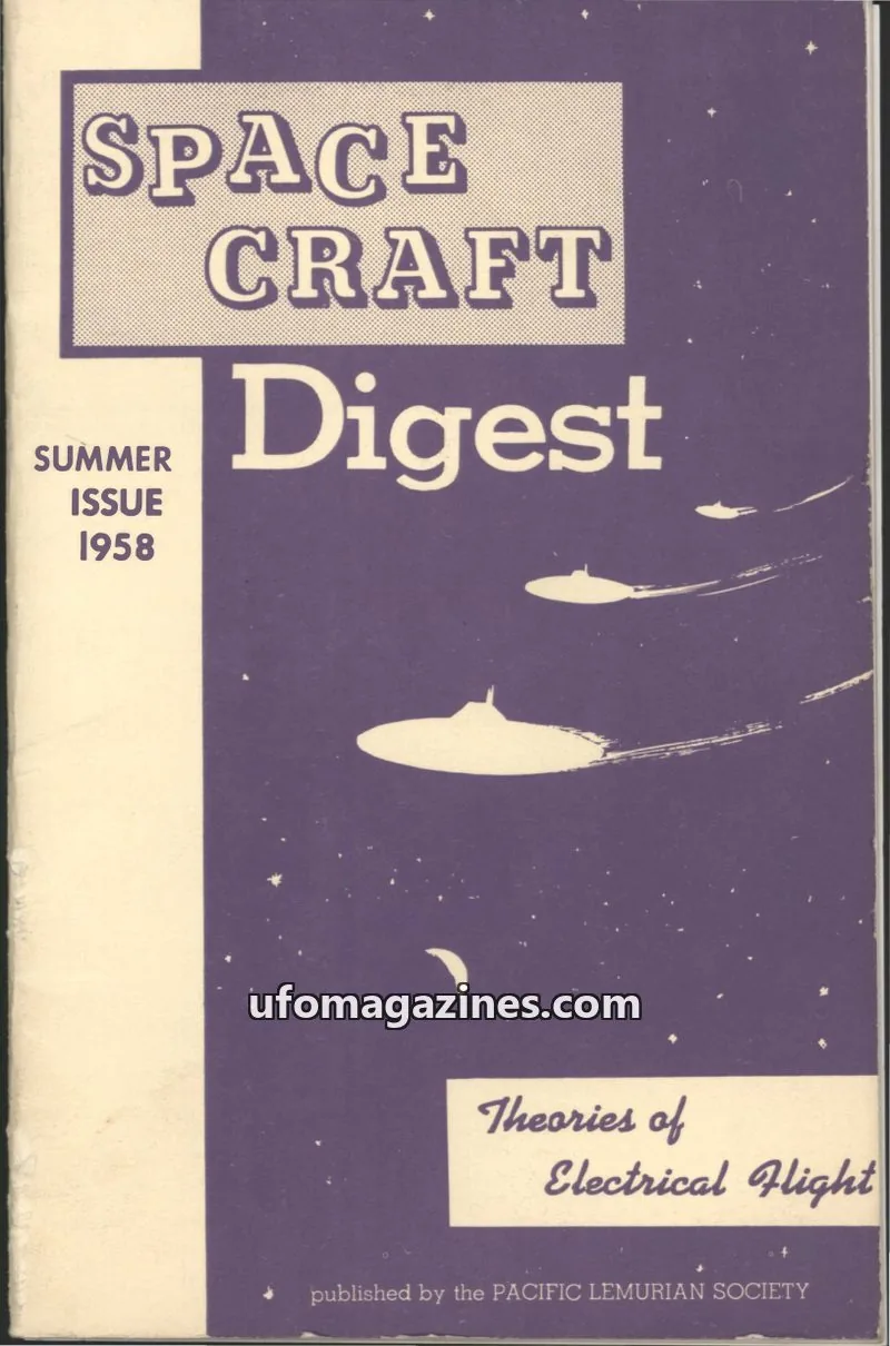 Cover of PACIFIC LEMURIAN SOCIETY issue SUMMER ISSUE: SPACE CRAFT Digest