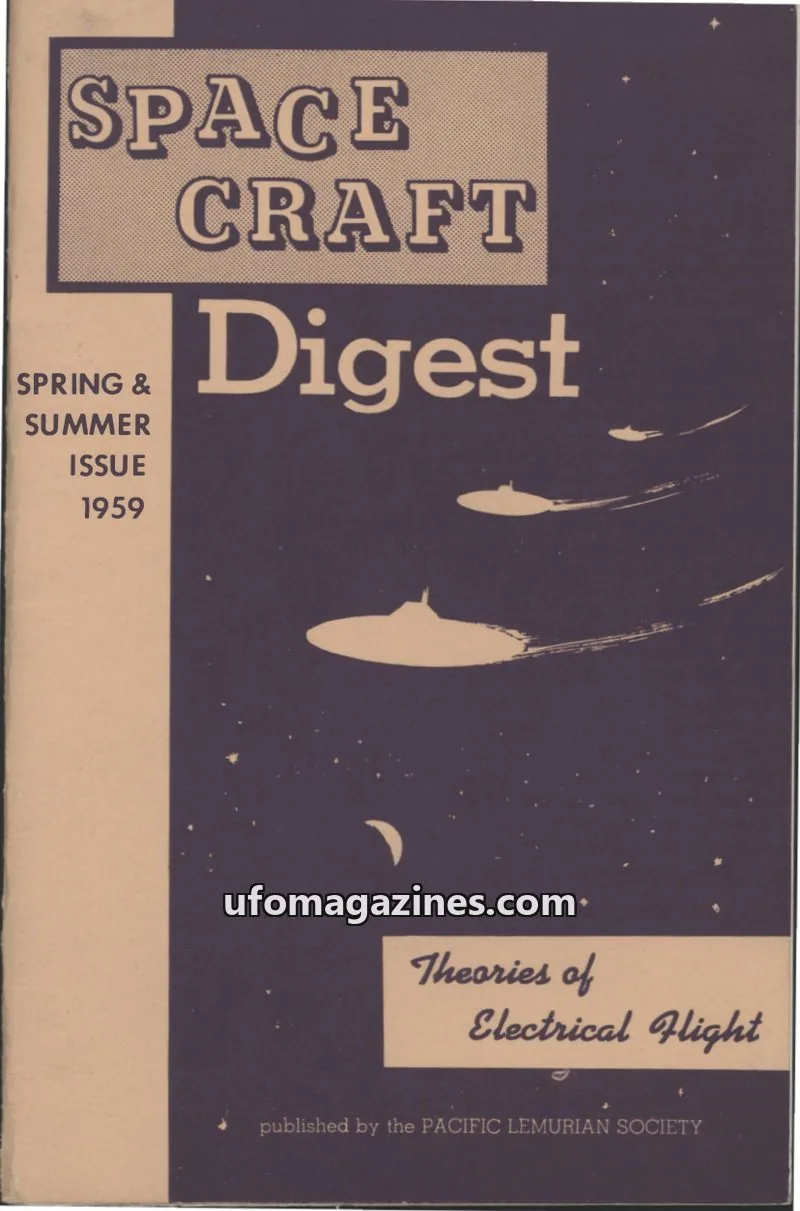 Cover of PACIFIC LEMURIAN SOCIETY issue SPRING & SUMMER ISSUE: SPACE CRAFT Digest
