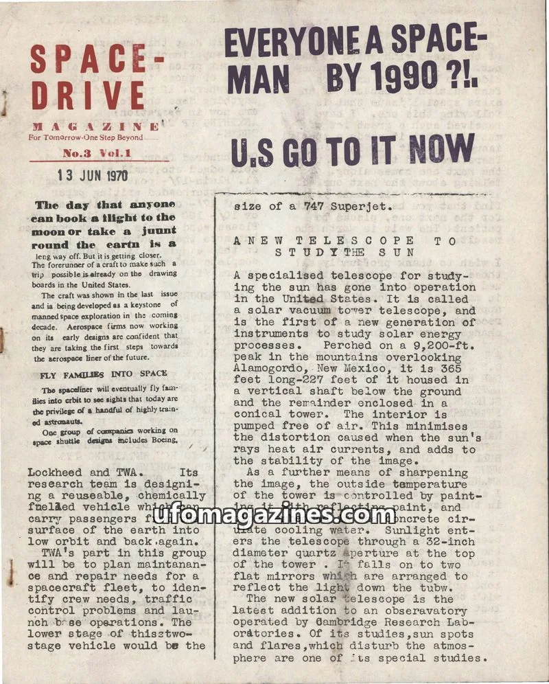 Cover of Space Drive (Ed Harris) issue No.3 Vol.1: SPACE-DRIVE MAGAZINE