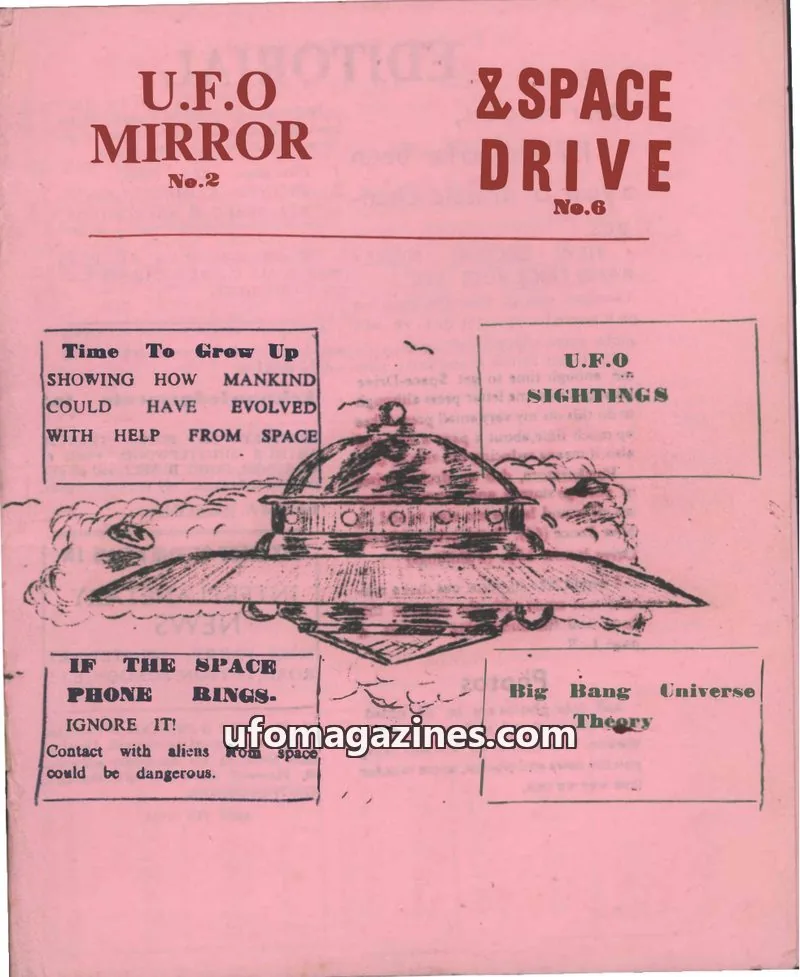 Cover of Space Drive (Ed Harris) issue No.2 & No.6: U.F.O MIRROR & SPACE DRIVE