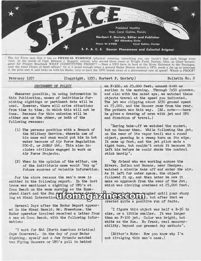 Cover of SPACE (Norbert Gariety) issue No. 2: SPACE