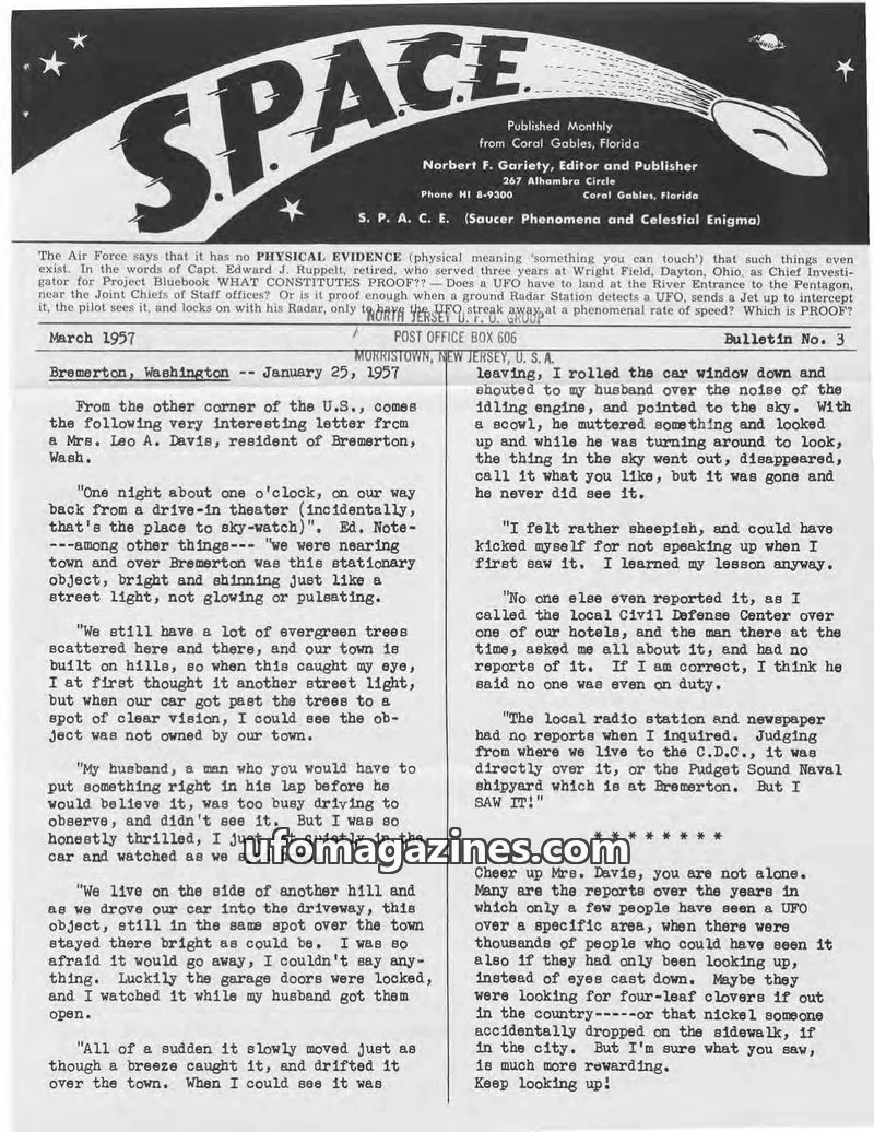 Cover of SPACE (Norbert Gariety) issue 3: SPACE