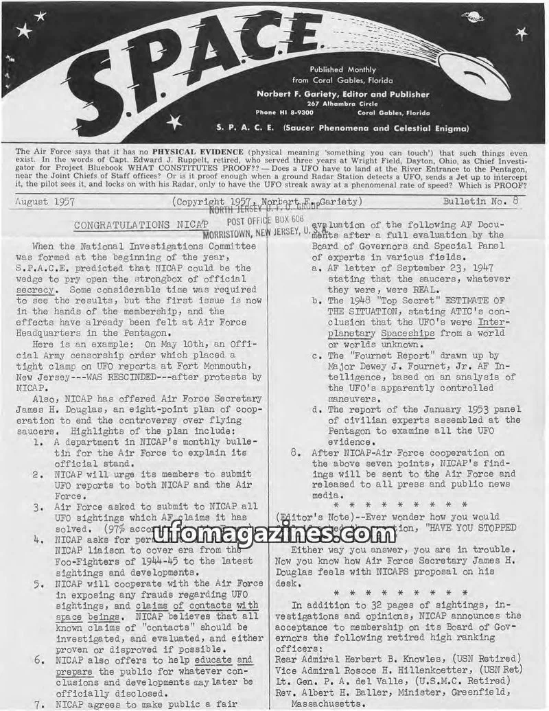 Cover of SPACE (Norbert Gariety) issue 8: S.P.A.C.E.
