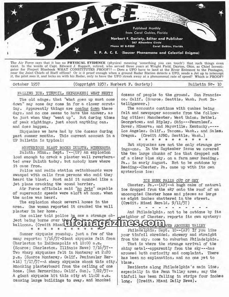 Cover of SPACE (Norbert Gariety) issue 10: S.P.A.C.E.