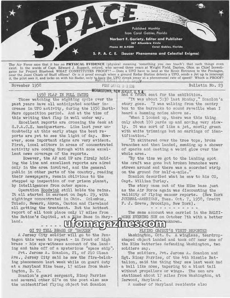 Cover of SPACE (Norbert Gariety) issue No. 23: SPACE