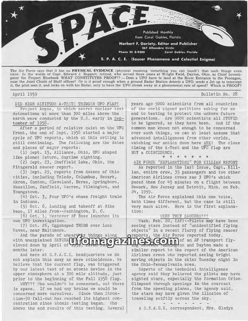 Cover of SPACE (Norbert Gariety) issue 28: SPACE