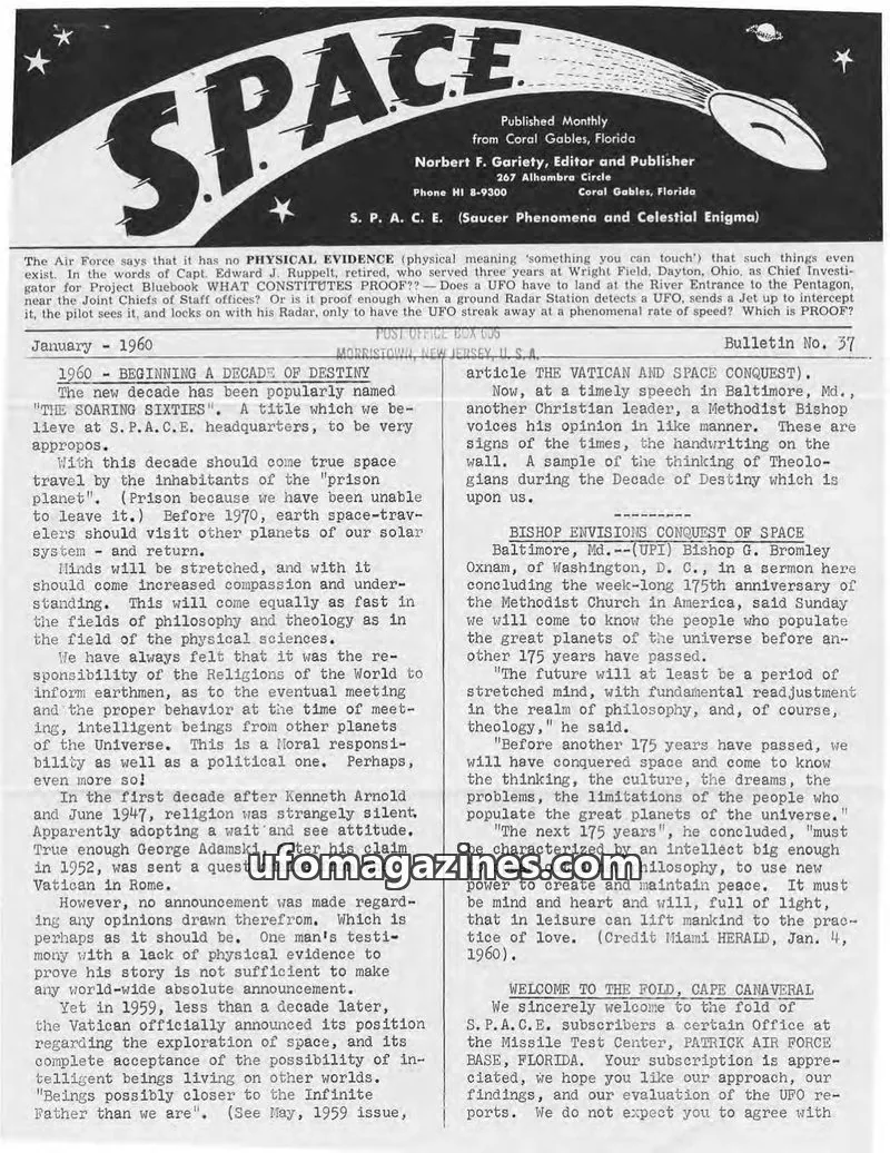 Cover of SPACE (Norbert Gariety) issue 37: SPACE