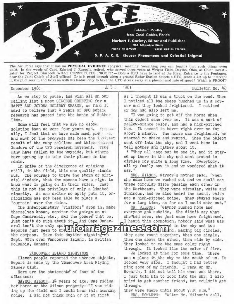 Cover of SPACE (Norbert Gariety) issue No. 43: SPACE
