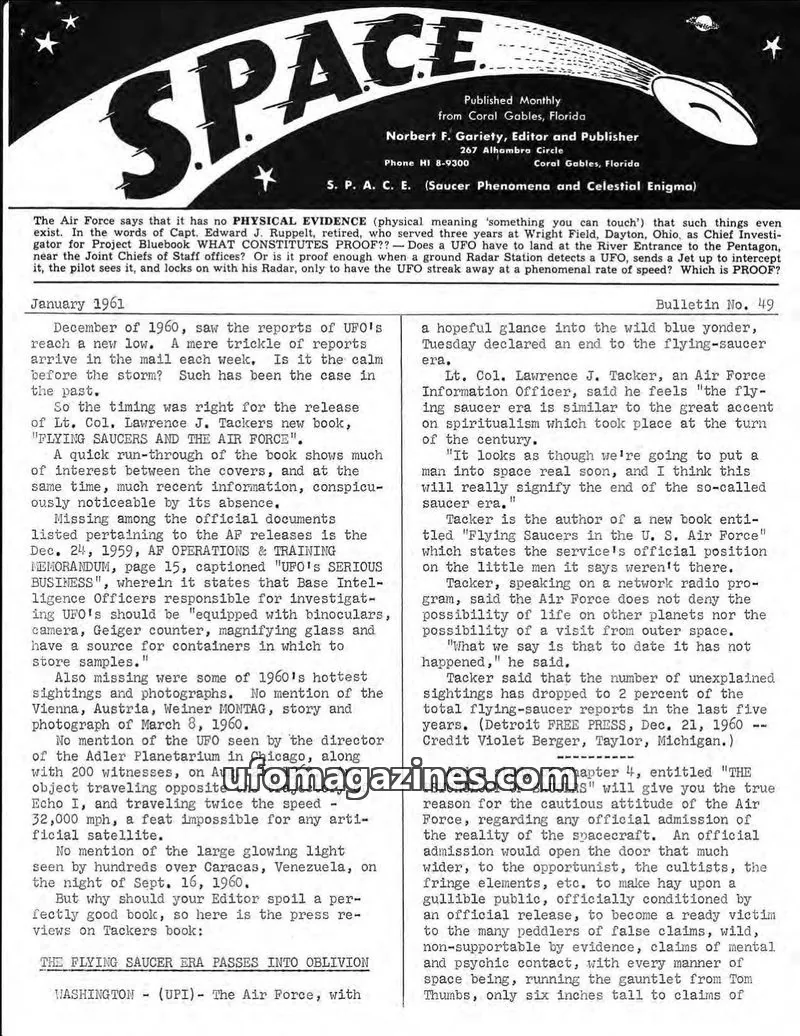 Cover of SPACE (Norbert Gariety) issue 49: SPACE