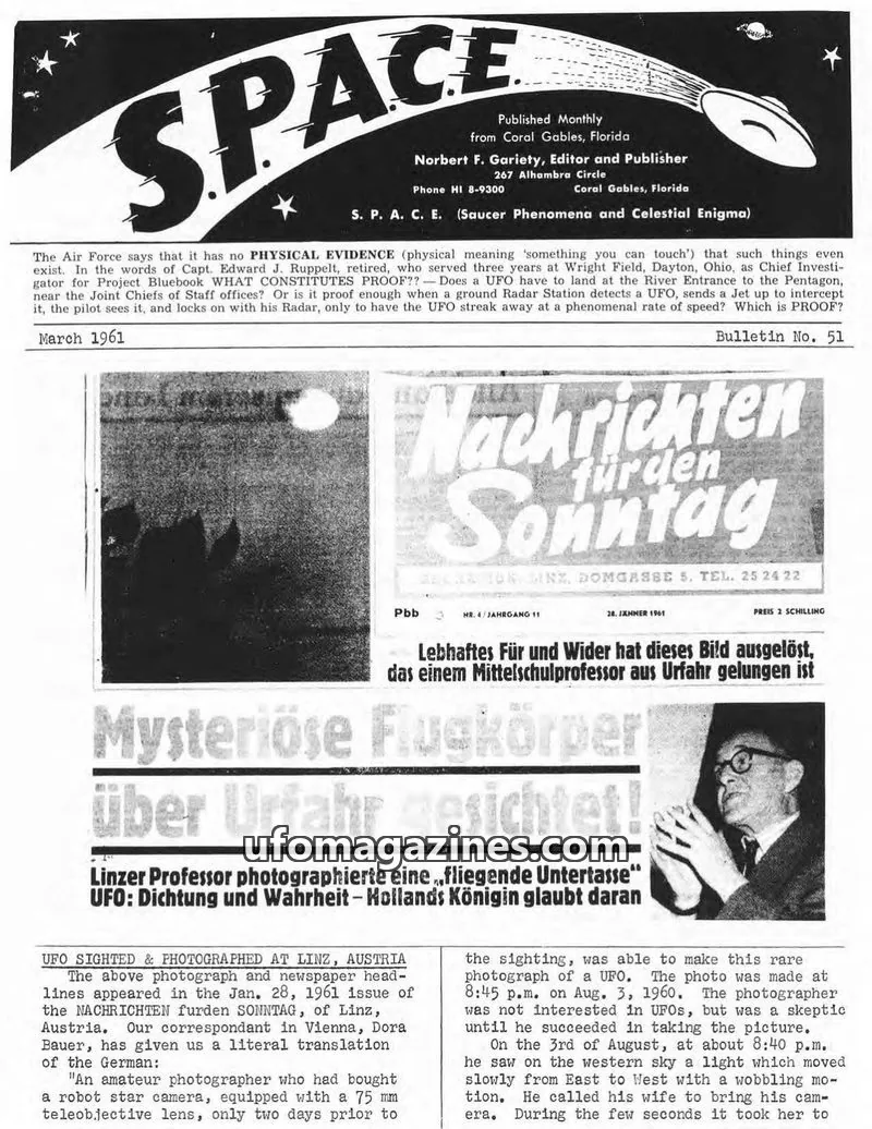 Cover of SPACE (Norbert Gariety) issue 51: SPACE