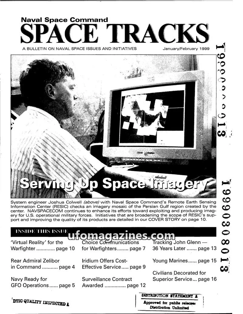 Cover of Space Tracks (US Naval Space Command) issue January/February 1999: SPACE TRACKS