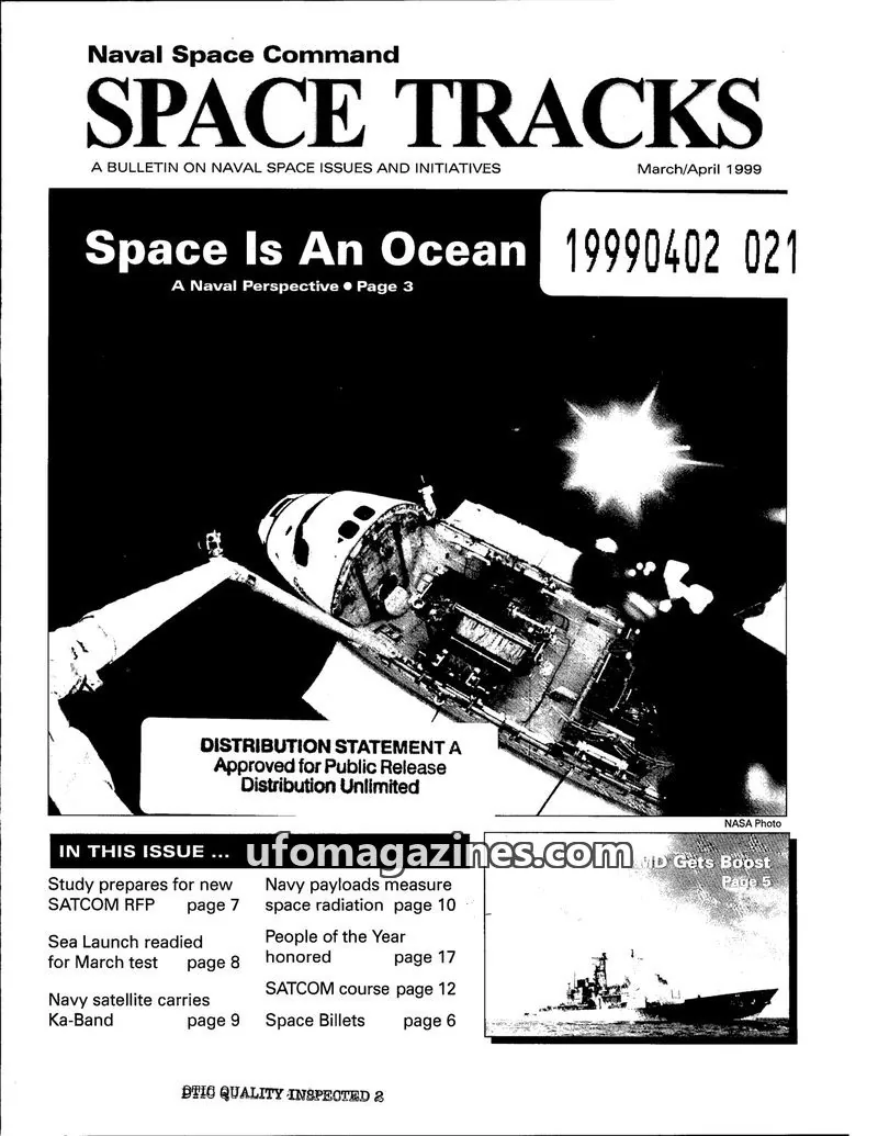 Cover of Space Tracks (US Naval Space Command) issue March/April 1999: SPACE TRACKS