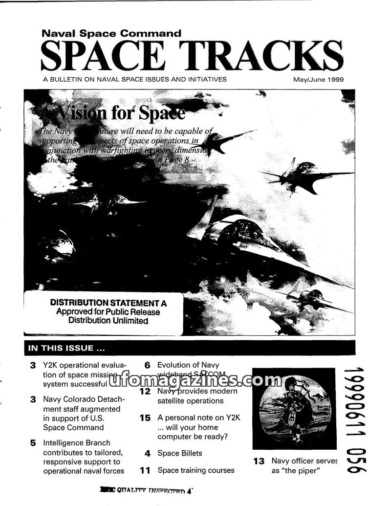 Cover of Space Tracks (US Naval Space Command) issue May/June 1999: SPACE TRACKS