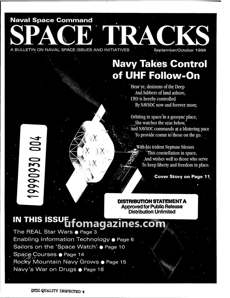 Cover of Space Tracks (US Naval Space Command) issue September/October 1999: SPACE TRACKS