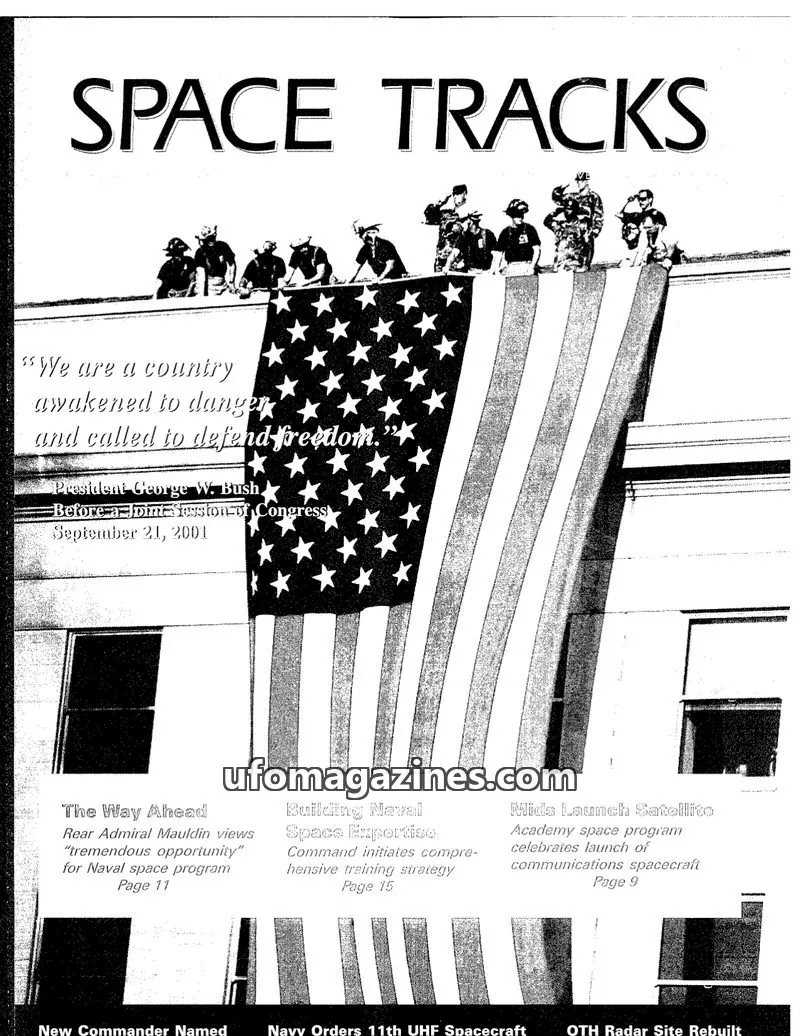 Cover of Space Tracks (US Naval Space Command) issue October 2001: SPACE TRACKS