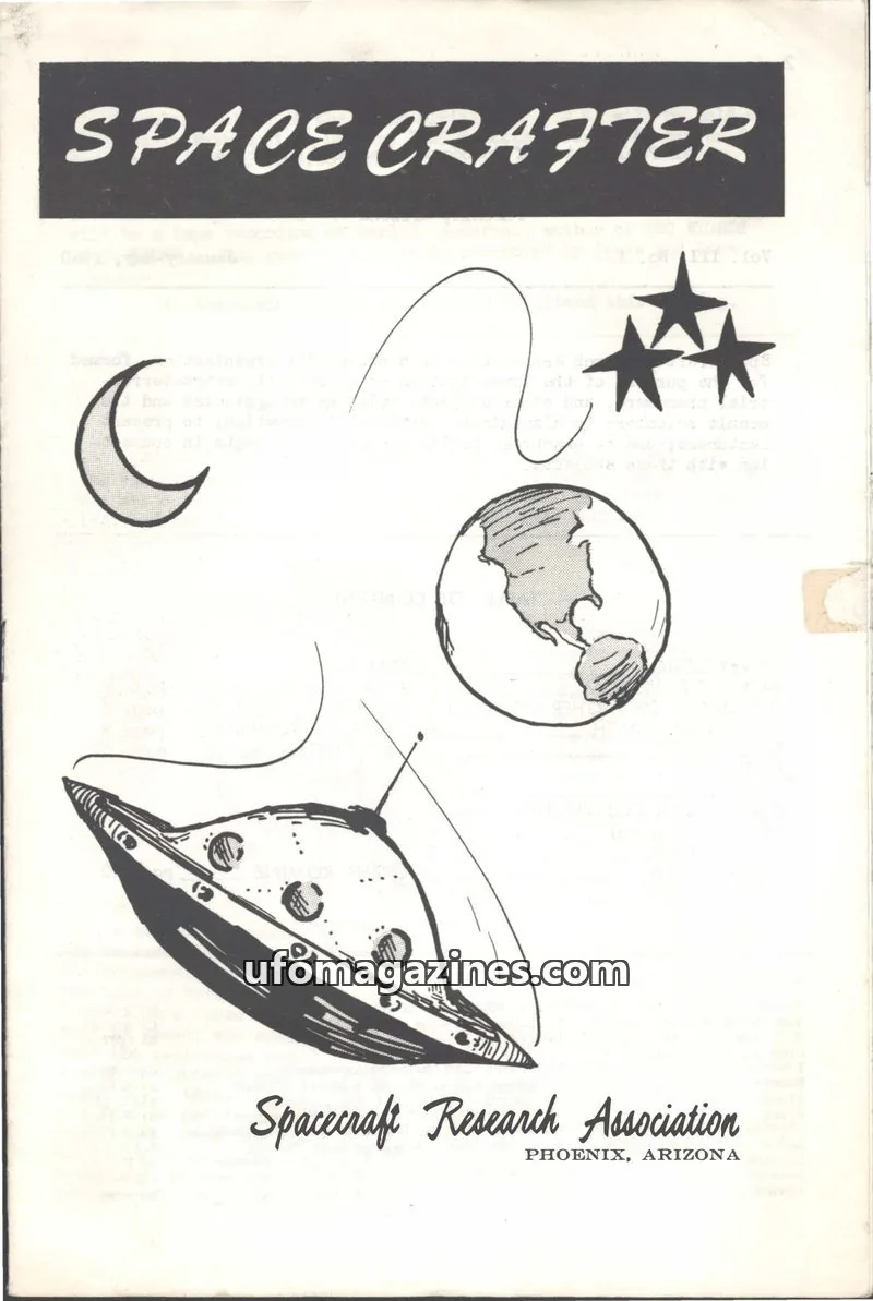 Cover of Spacecraft Research Association issue Vol. III, No. 1: THE SPACECRAFTER