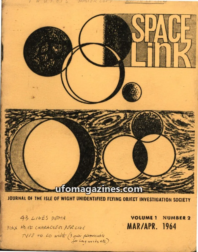 Cover of Isle of Wight Unidentified Flying Object Investigation Society issue VOLUME 1 NUMBER 2: SPACE LINK