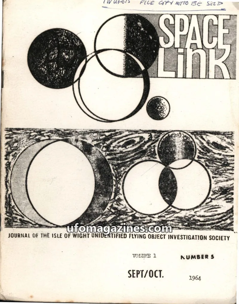 Cover of Isle of Wight Unidentified Flying Object Investigation Society issue 5: SPACE LINK