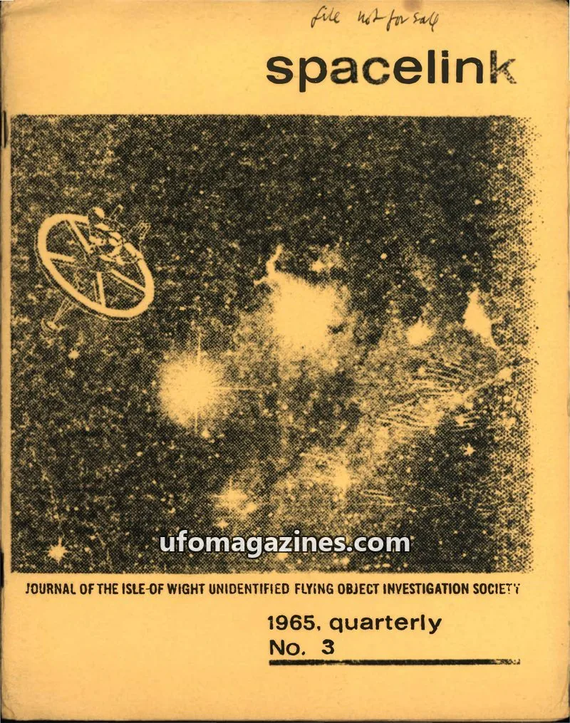 Cover of ISLE OF WIGHT UNIDENTIFIED FLYING OBJECT INVESTIGATION SOCIETY issue No. 3: spacelink