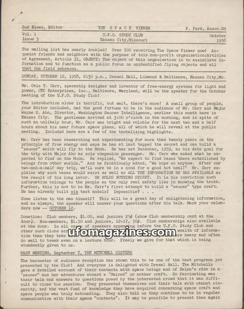 Cover of Spaceviewer, The issue 3: THE SPACE VIEWER